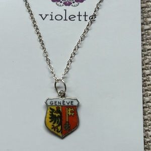 Handmade by Violette Grace Euro Travel Charm Necklace Geneve #672